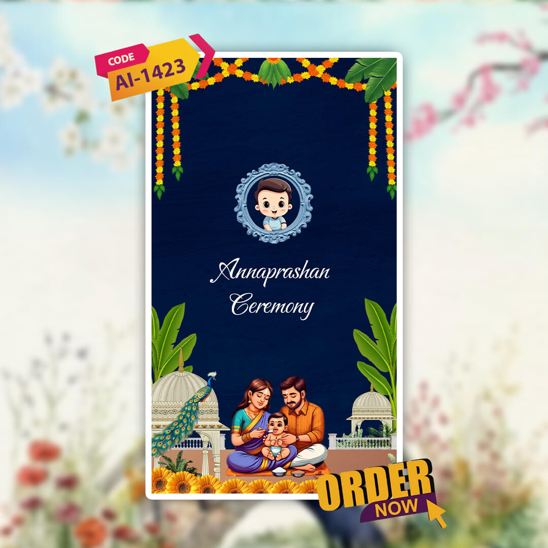 Annaprashan Invitation Video | Rice Ceremony Invitation | AI-1423