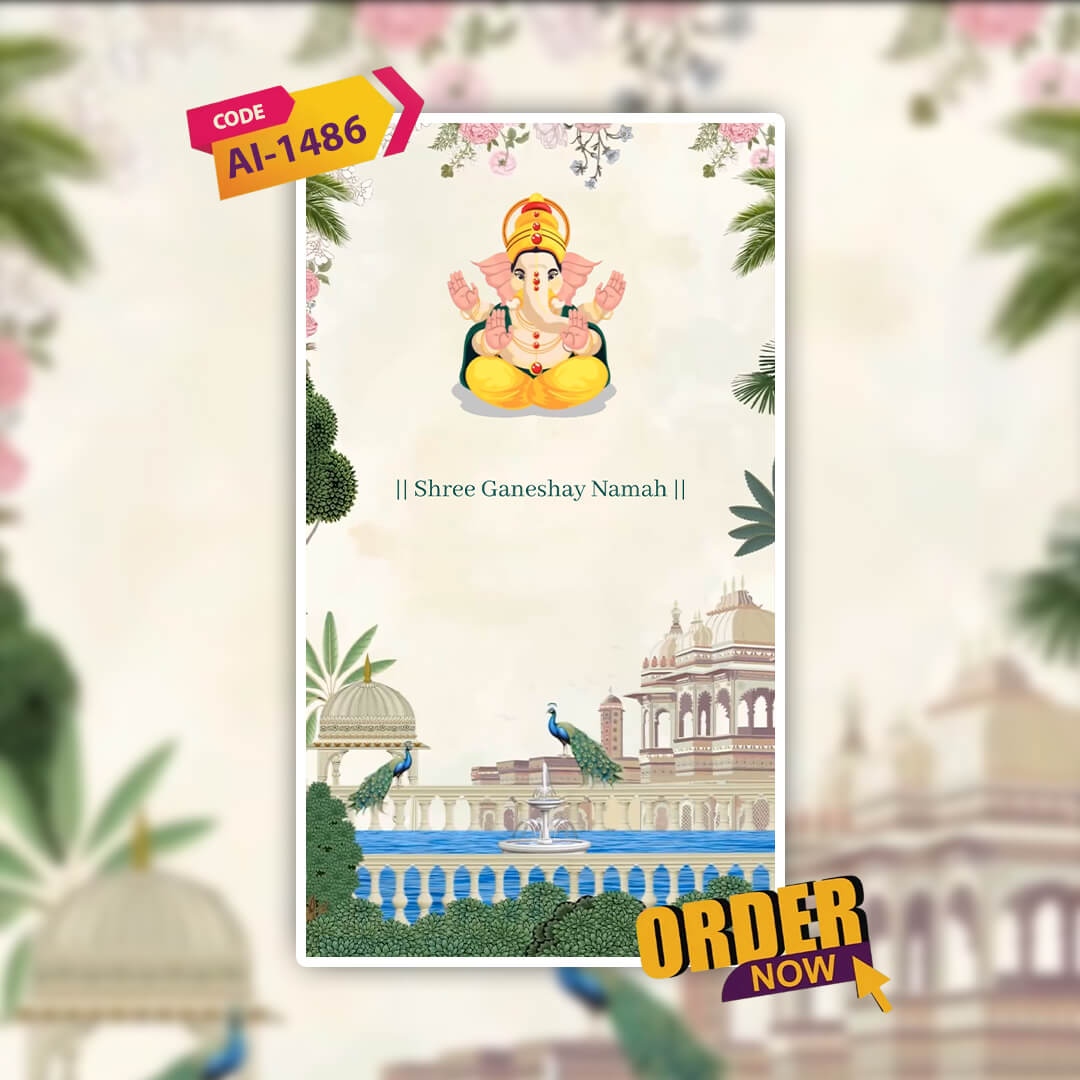 Digital Wedding Invitation Video | Vibrant Animated Invite| AI-1486