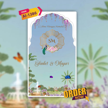 Digital Wedding Invitation Video | Elegant Animated Invite| AI-1386