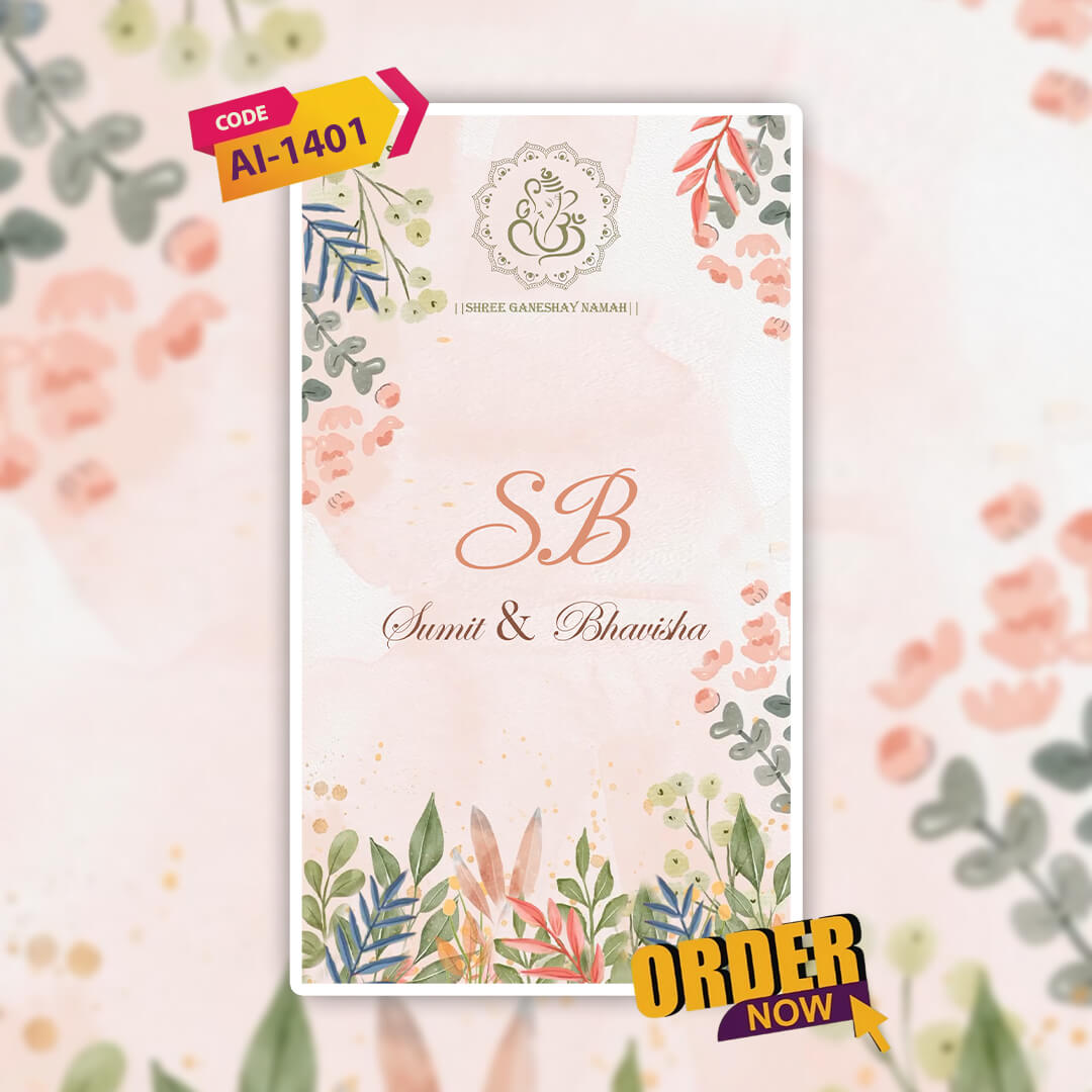 Digital Wedding Invitation Video | Graceful Theme | AI-1401