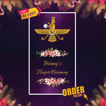 Navjote Ceremony Invitation Video | Zoroastrian Ceremony | AI-1257