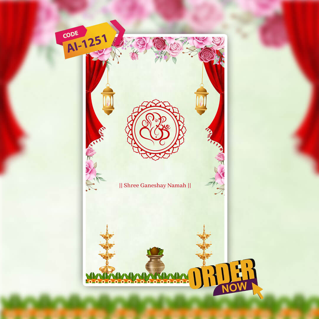 Marathi Wedding Invitation Video | Elegant |  AI-1251