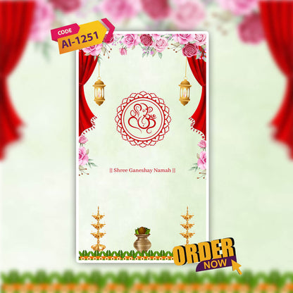 Marathi Wedding Invitation Video | Elegant |  AI-1251