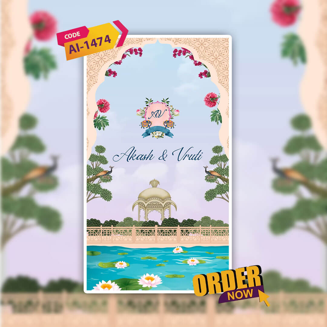 Save The Date Invitation Video & Days to Go Invites | Peaceful Floral | AI-1474