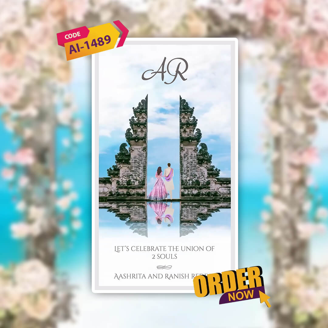 Digital Wedding Invitation Video |Animated Wedding Invite|  AI-1489