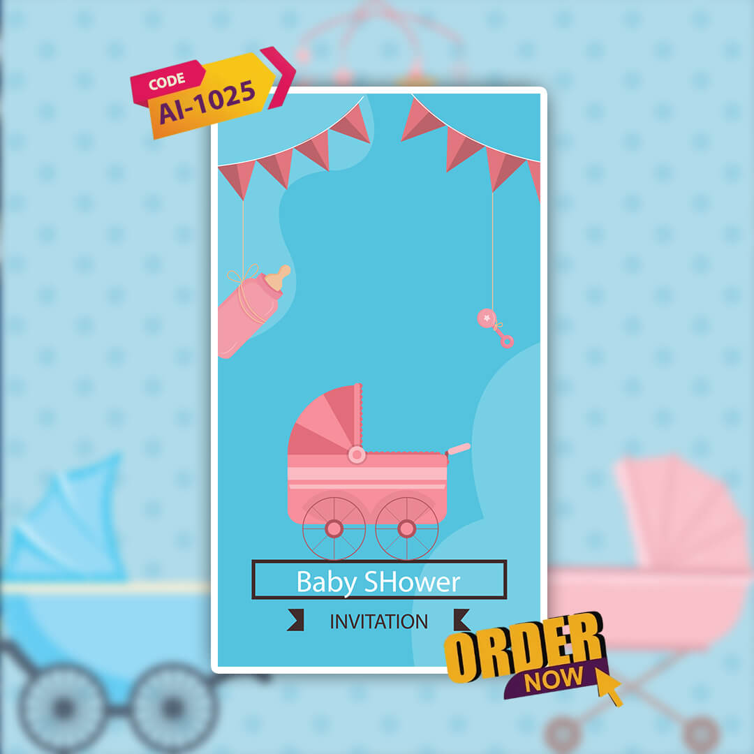 Baby Shower Video Invitation | Kids Avatars |AI-1025