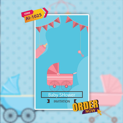 Baby Shower Video Invitation | Kids Avatars |AI-1025