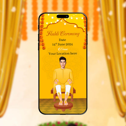 Haldi & Mehendi Ceremony Invitation Video | Henna Ceremony | AI-1240