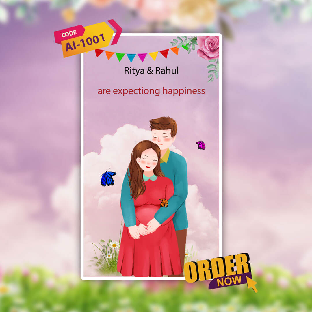 Baby Shower Video Invitation | Pink Themed | AI-1001