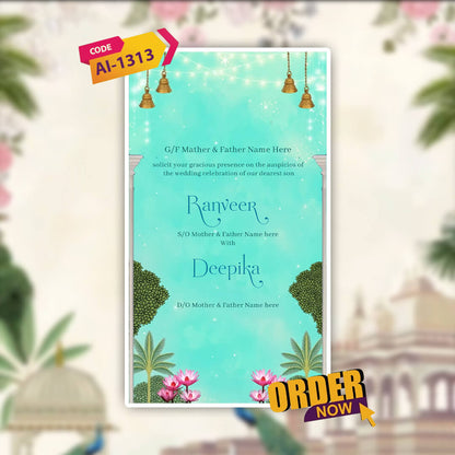 Digital Wedding Invitation Video | Vivah Invitation | AI-1313