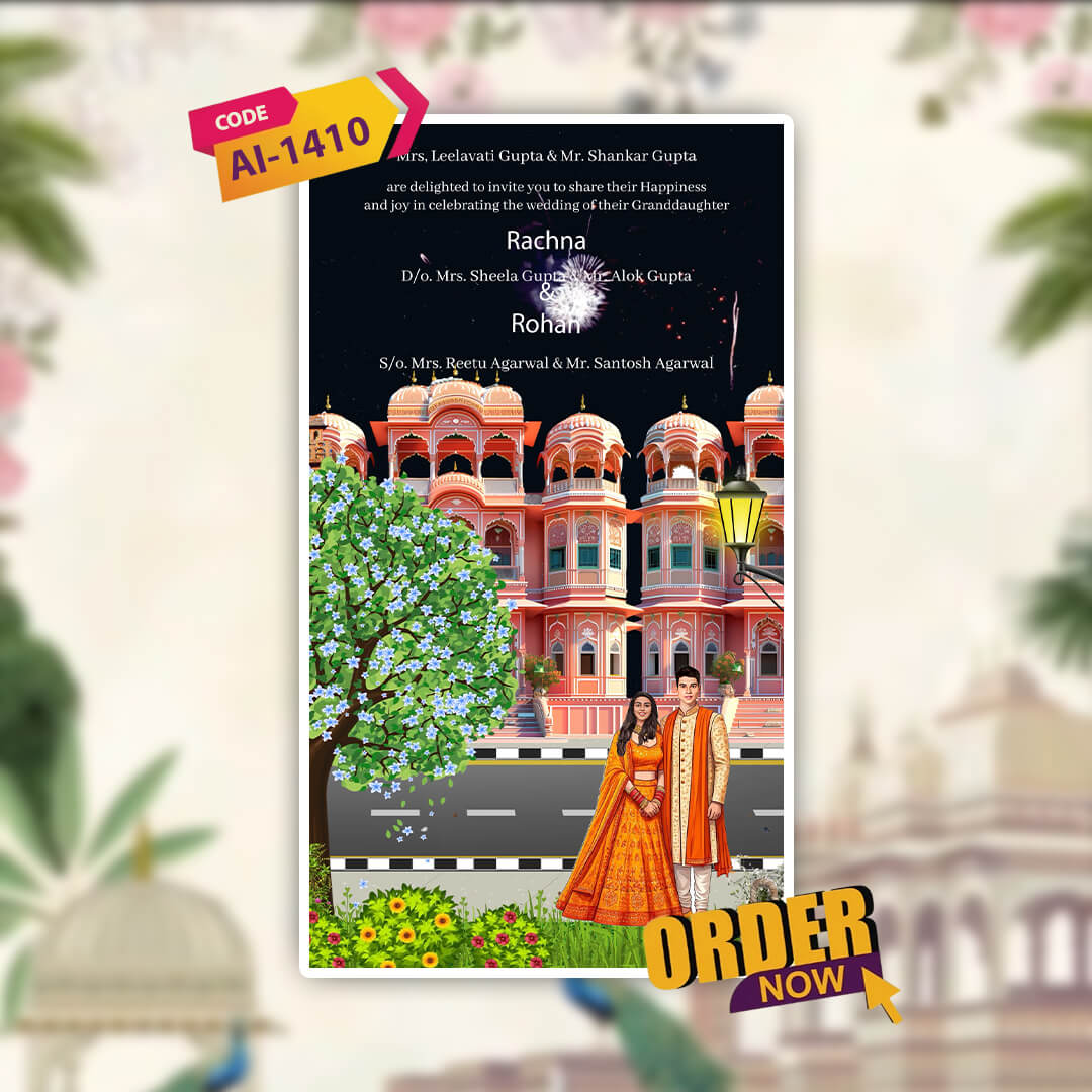Digital Wedding Invitation Video | Festive charm | AI-1410