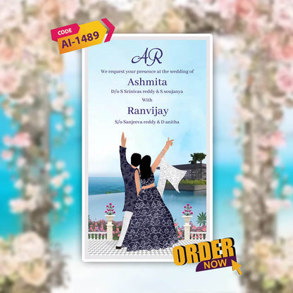 Digital Wedding Invitation Video |Animated Wedding Invite|  AI-1489