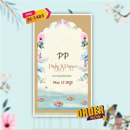 Digital Wedding Invitation Video | Romantic Animated Invite| AI-1485