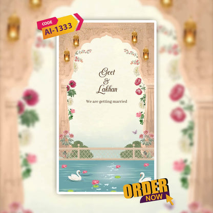 Digital Wedding Invitation Video | Scenic Charm | AI-1333