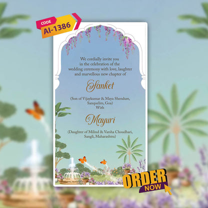 Digital Wedding Invitation Video | Elegant Animated Invite| AI-1386