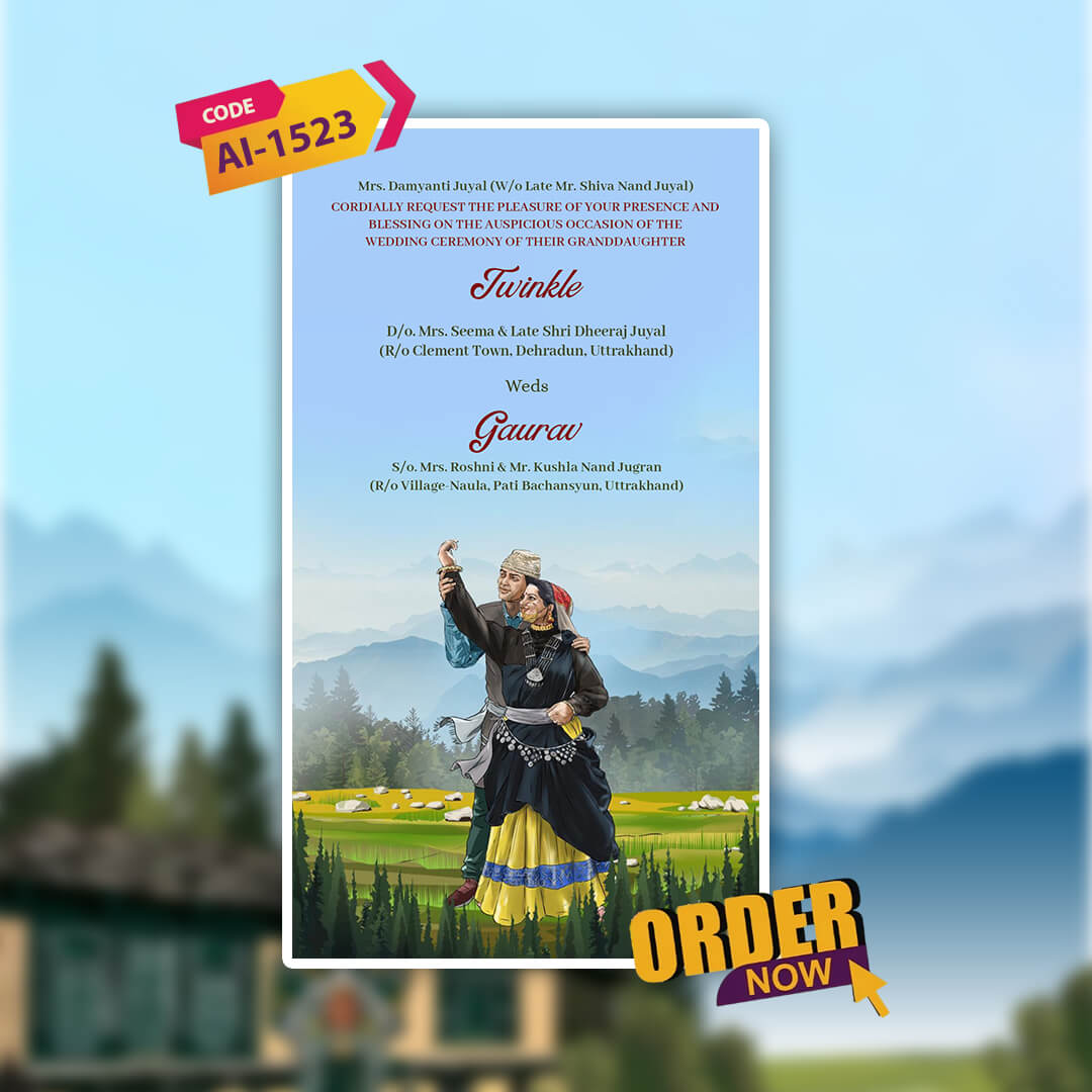Uttarakhandi Wedding Invitation Video | AI-1523