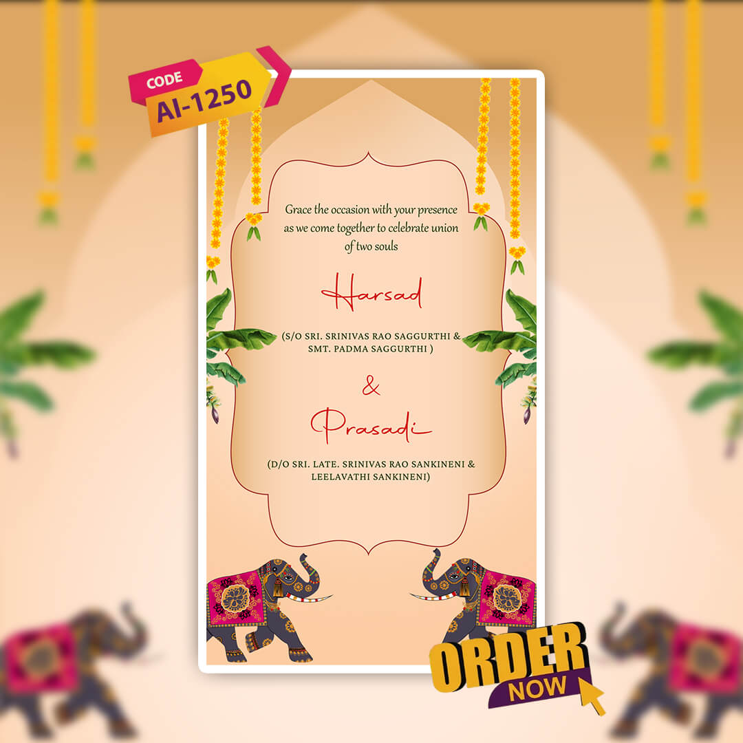 Marathi Wedding Invitation Video | Heritage-inspired Look| AI-1250