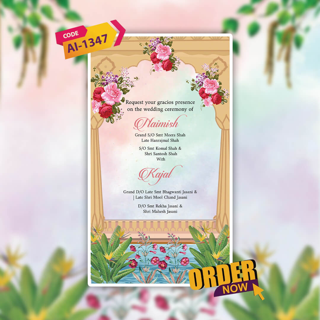 Digital Wedding Invitation Video | Mystical & Elegant | AI-1347