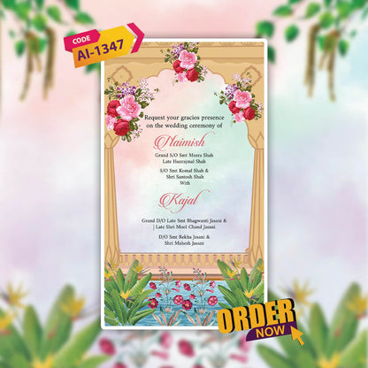 Digital Wedding Invitation Video | Mystical & Elegant | AI-1347