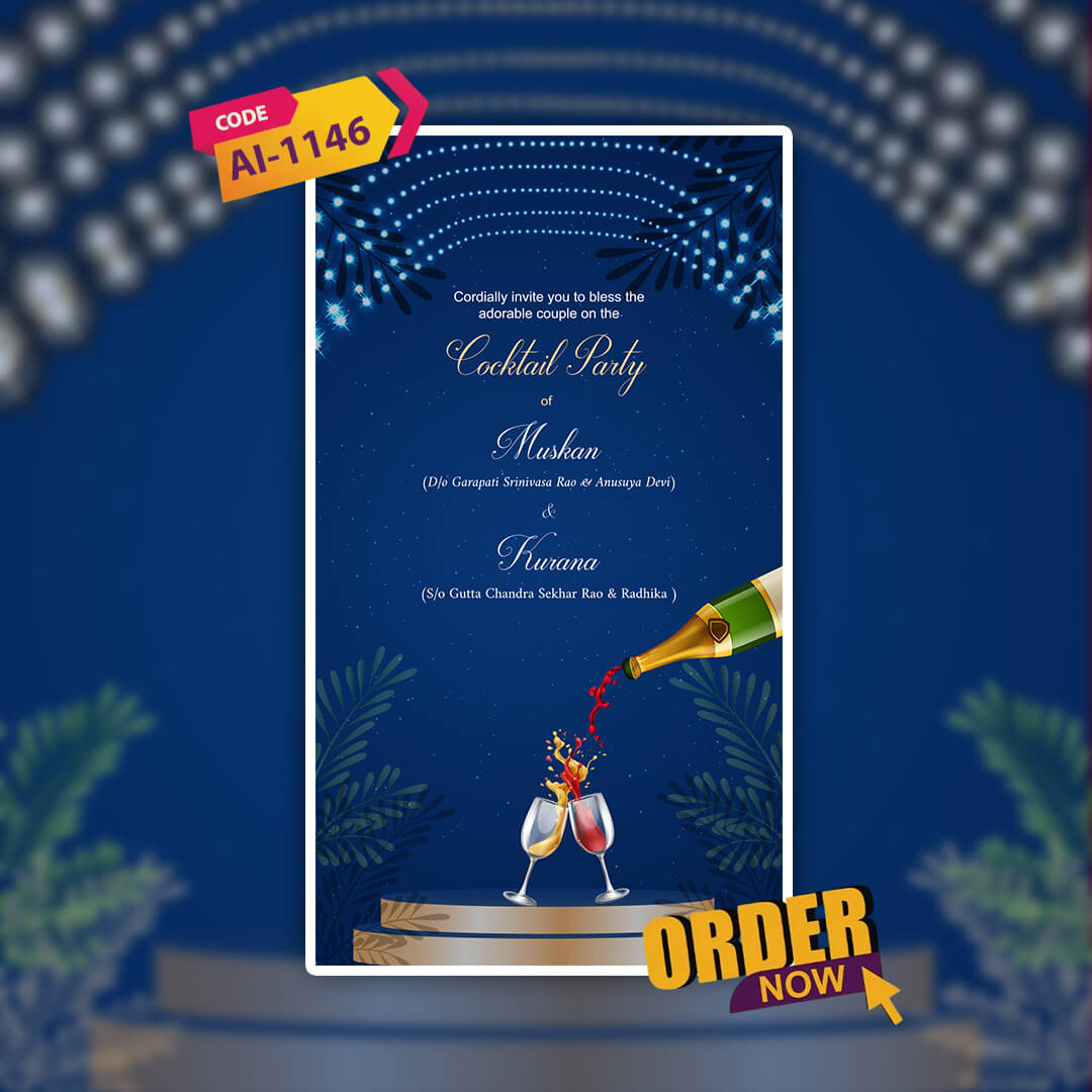 Pool | Cocktail | Dance Party Invitation Video | Custom theme | AI-1146