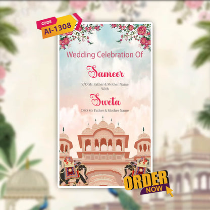 Digital Wedding Invitation Video | Classic theme | AI-1308