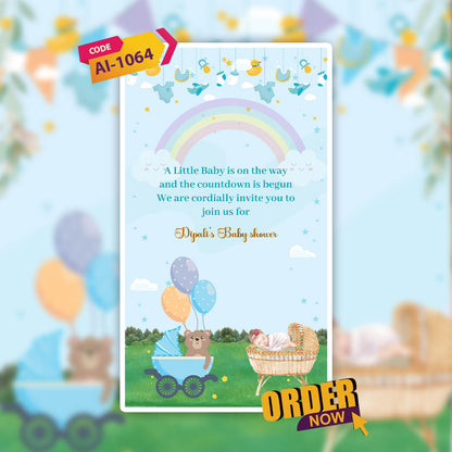Baby Shower Invitation Video | Romantic | AI-1064