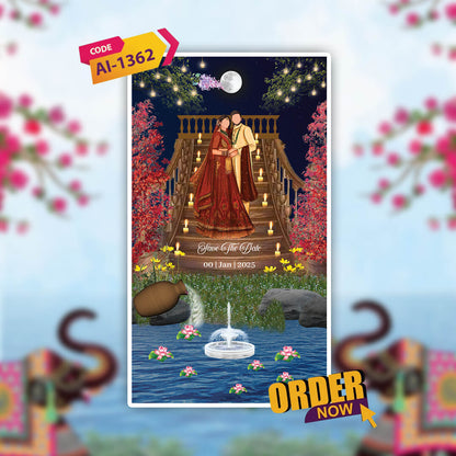Digital Wedding Invitation Video | Artistic Wedding | AI-1362