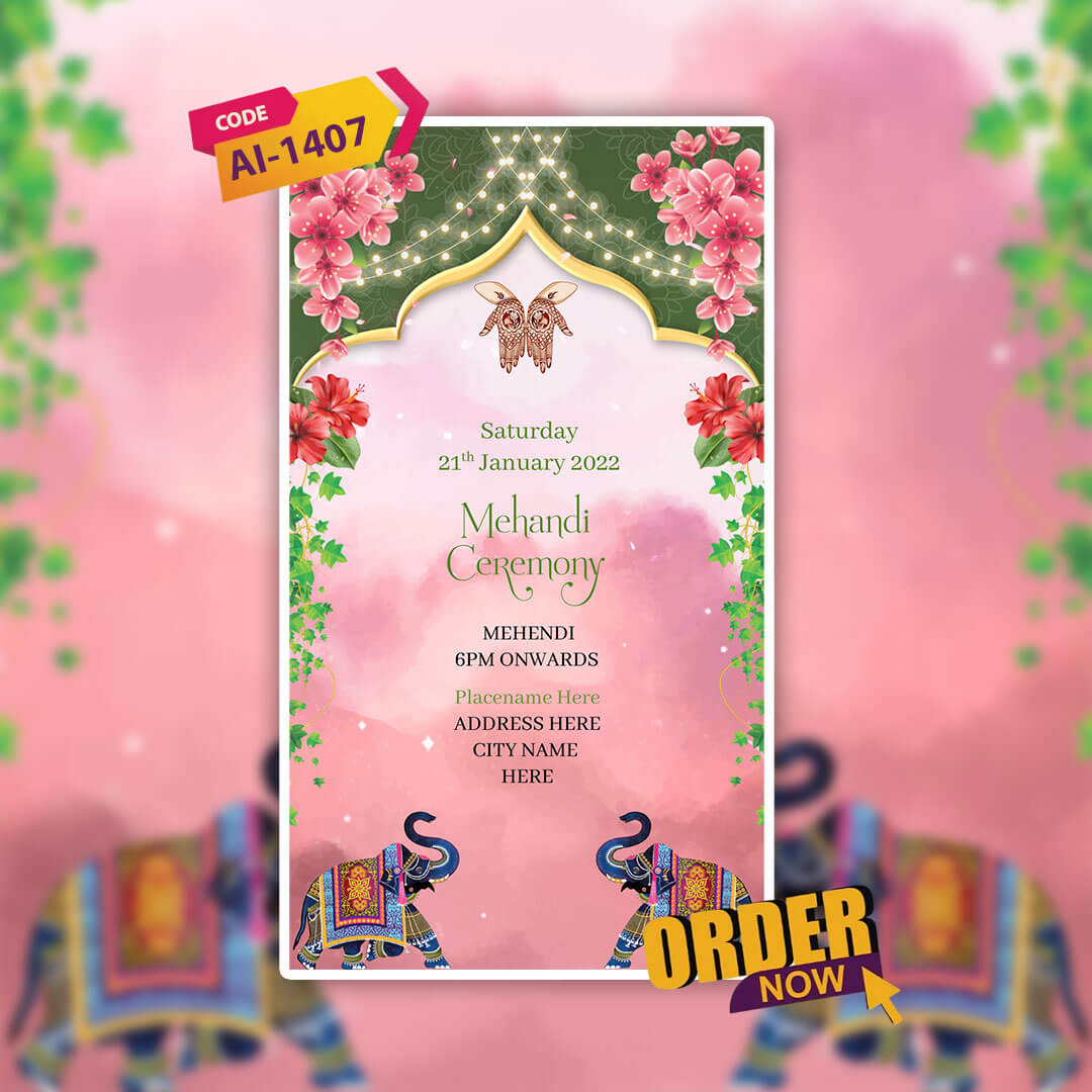 Caricature Wedding Invitation Video | Virtual wedding invite |AI-1407