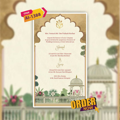 Digital Wedding Invitation Video | Elegant Animated Invite |AI-1388