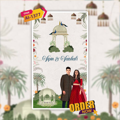 Digital Wedding Invitation Video | Nature-Inspired| AI-1377