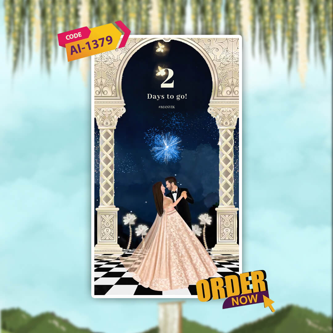Save The Date Invitation Video & Days to Go Invites | Classic | AI-1379