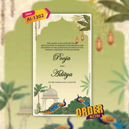 Digital Wedding Invitation Video | Color palette | AI-1302