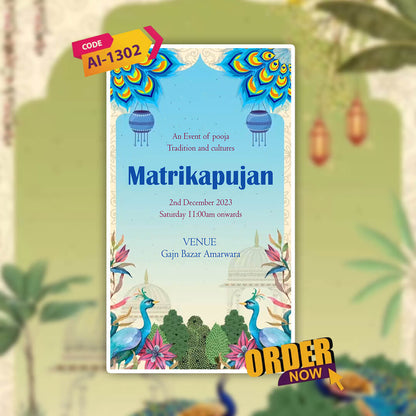 Digital Wedding Invitation Video | Color palette | AI-1302