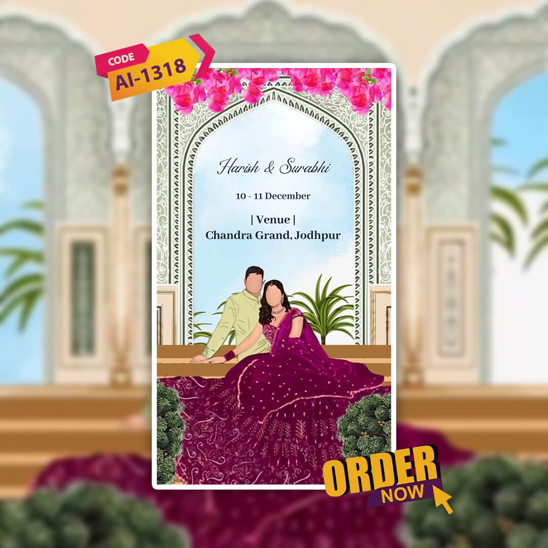Save The Date Invitation Video & Days to Go Invites | Stylish | AI-1318