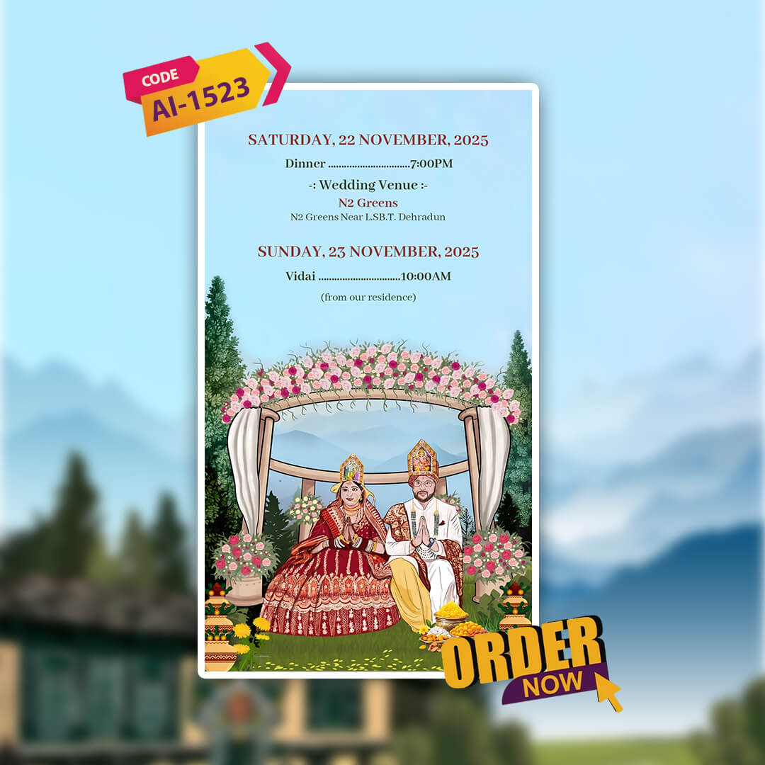 Uttarakhandi Wedding Invitation Video | AI-1523