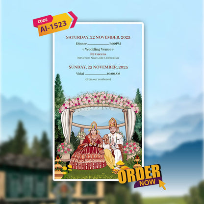 Uttarakhandi Wedding Invitation Video | AI-1523