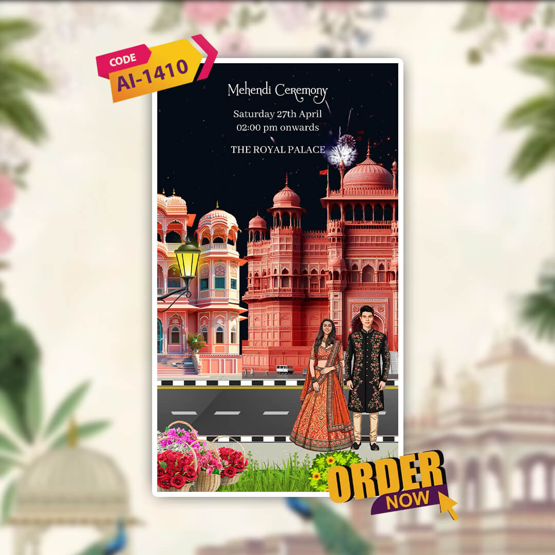 Digital Wedding Invitation Video | Festive charm | AI-1410