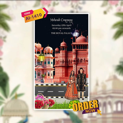 Digital Wedding Invitation Video | Festive charm | AI-1410