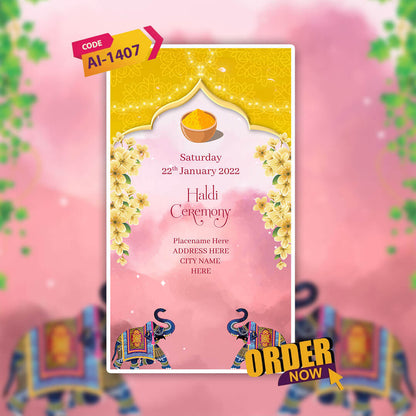 Caricature Wedding Invitation Video | Virtual wedding invite |AI-1407
