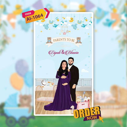 Baby Shower Invitation Video | Romantic | AI-1064