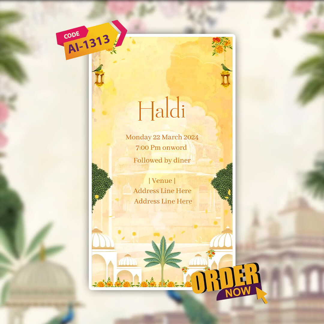 Digital Wedding Invitation Video | Vivah Invitation | AI-1313