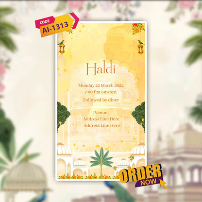 Digital Wedding Invitation Video | Vivah Invitation | AI-1313