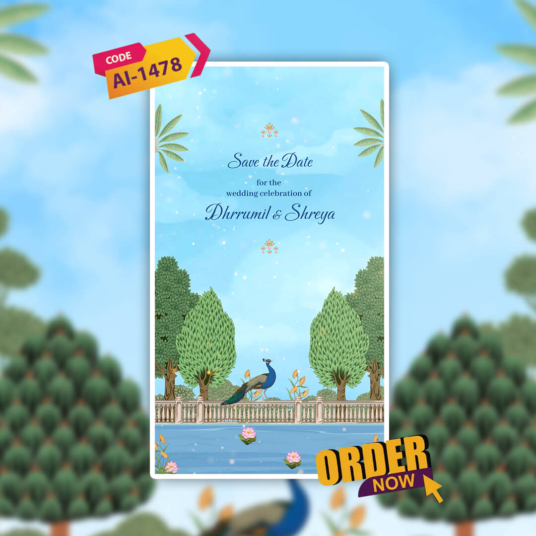 Save The Date Invitation Video & Days to Go Invites | Traditional Charm | AI-1478