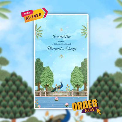 Save The Date Invitation Video & Days to Go Invites | Traditional Charm | AI-1478