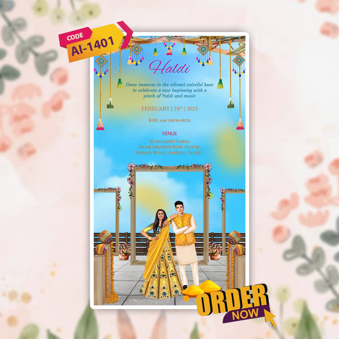 Digital Wedding Invitation Video | Graceful Theme | AI-1401
