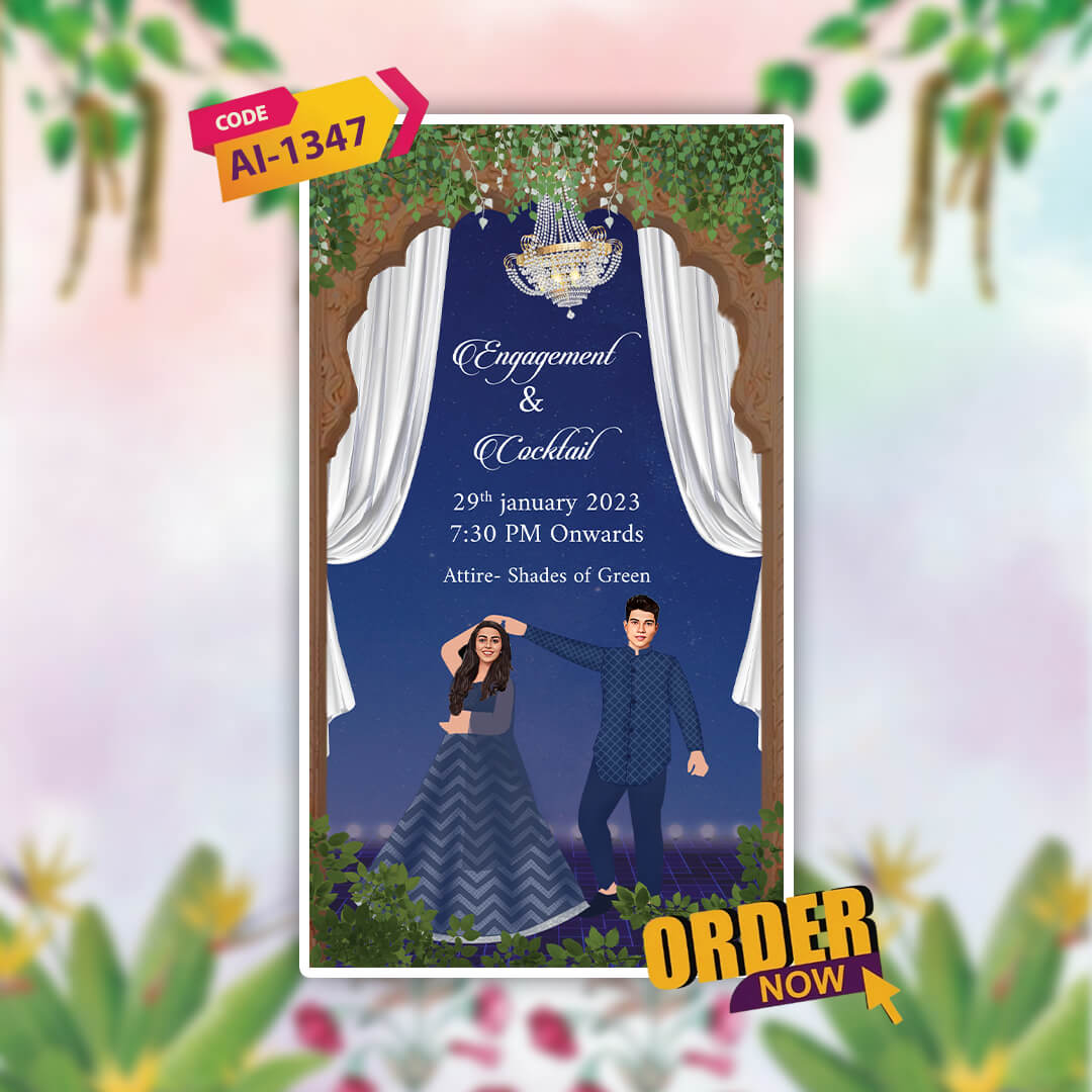 Digital Wedding Invitation Video | Mystical & Elegant | AI-1347