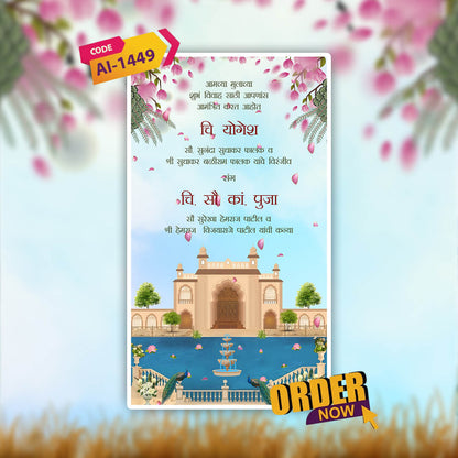 Marathi Wedding Invitation Video | Traditional Elegance | AI-1449