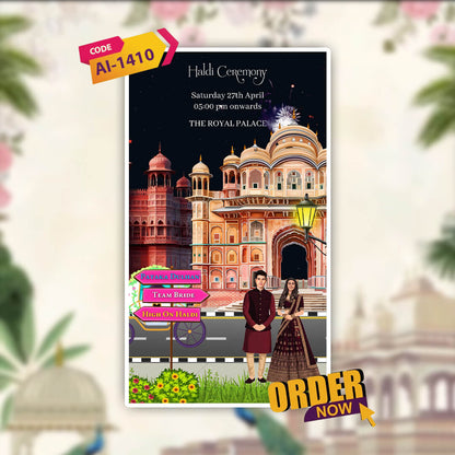 Digital Wedding Invitation Video | Festive charm | AI-1410