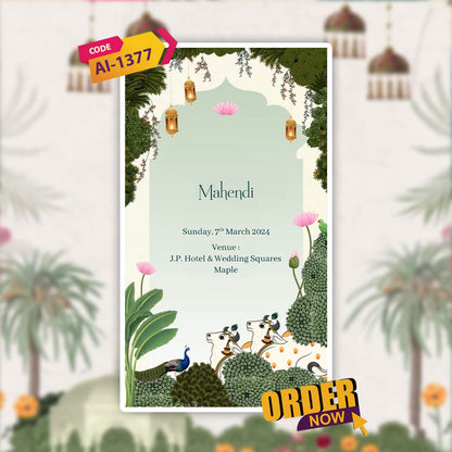 Digital Wedding Invitation Video | Nature-Inspired| AI-1377