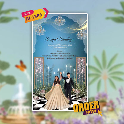 Digital Wedding Invitation Video | Elegant Animated Invite| AI-1386